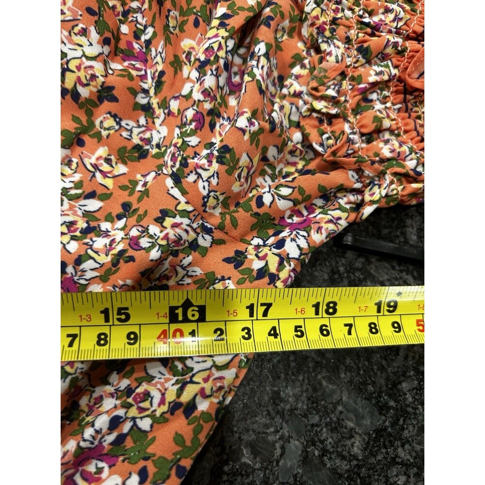 New Floral Peasant Elastic Waist Tiered Maxi Dress Size Large Modest Fairy Flirt - Picture 4 of 9
